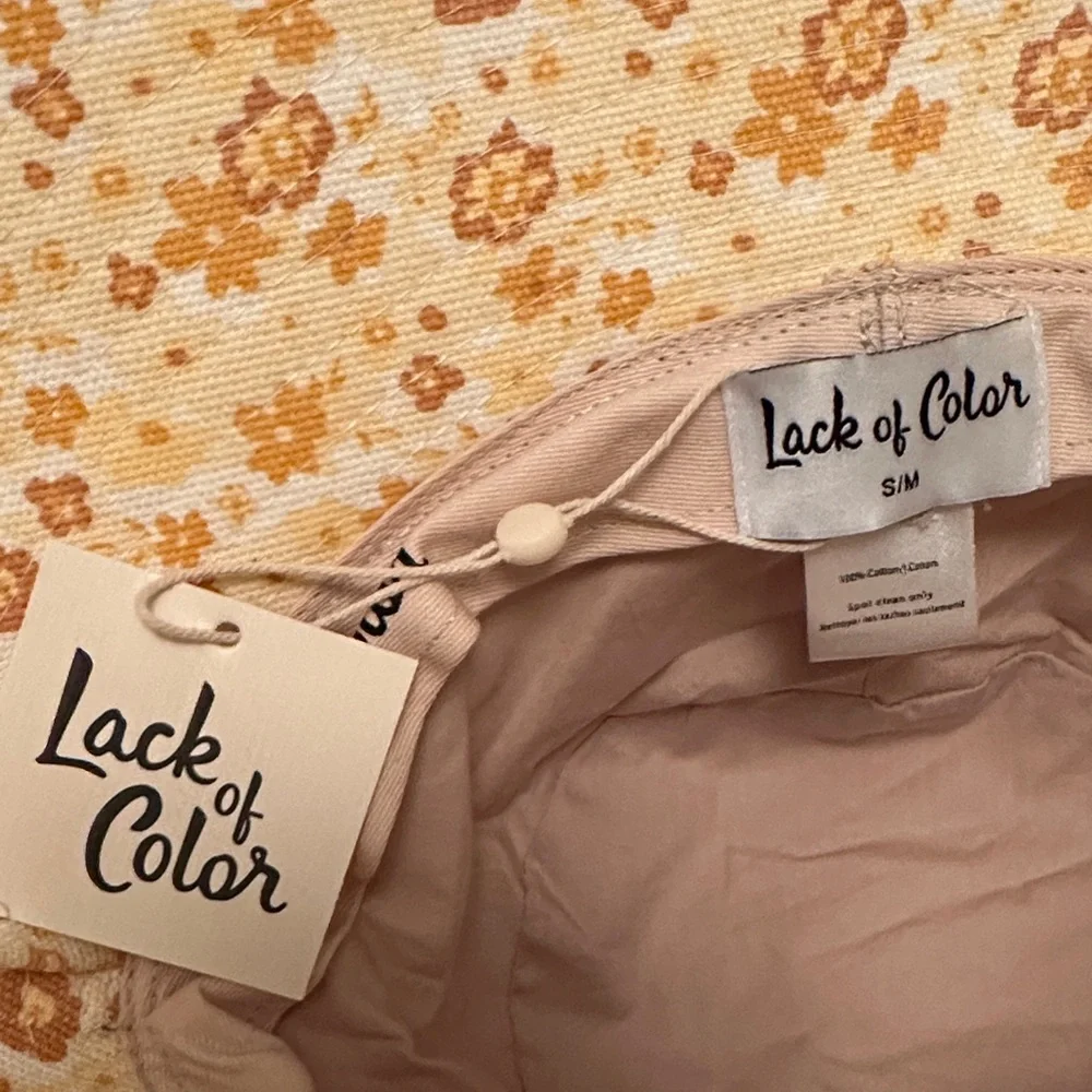 Lack Of Color Cream & Mustard Floral Sun Bucket Hat - Picture 2 of 4